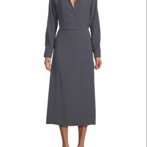 Vince Charcoal Long Sleeve Dress